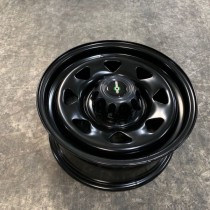Jante tole 7x16 6x130 ET30 CTR84.1 Acier Goss 8 rayons Noir Pour Mercedes Sprinter (Charge max 1150kg)