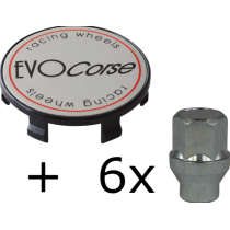 KIT VISSERIE 12X1.50 CHROME ET CACHE MOYEU (POUR UNE JANTE)