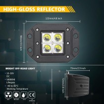 RIGIDON 2 Pcs Rampe de Phare LED, 5 Pouces 42W 12/24V, projecteurs lumière Feux de Travail Offroad 6000k