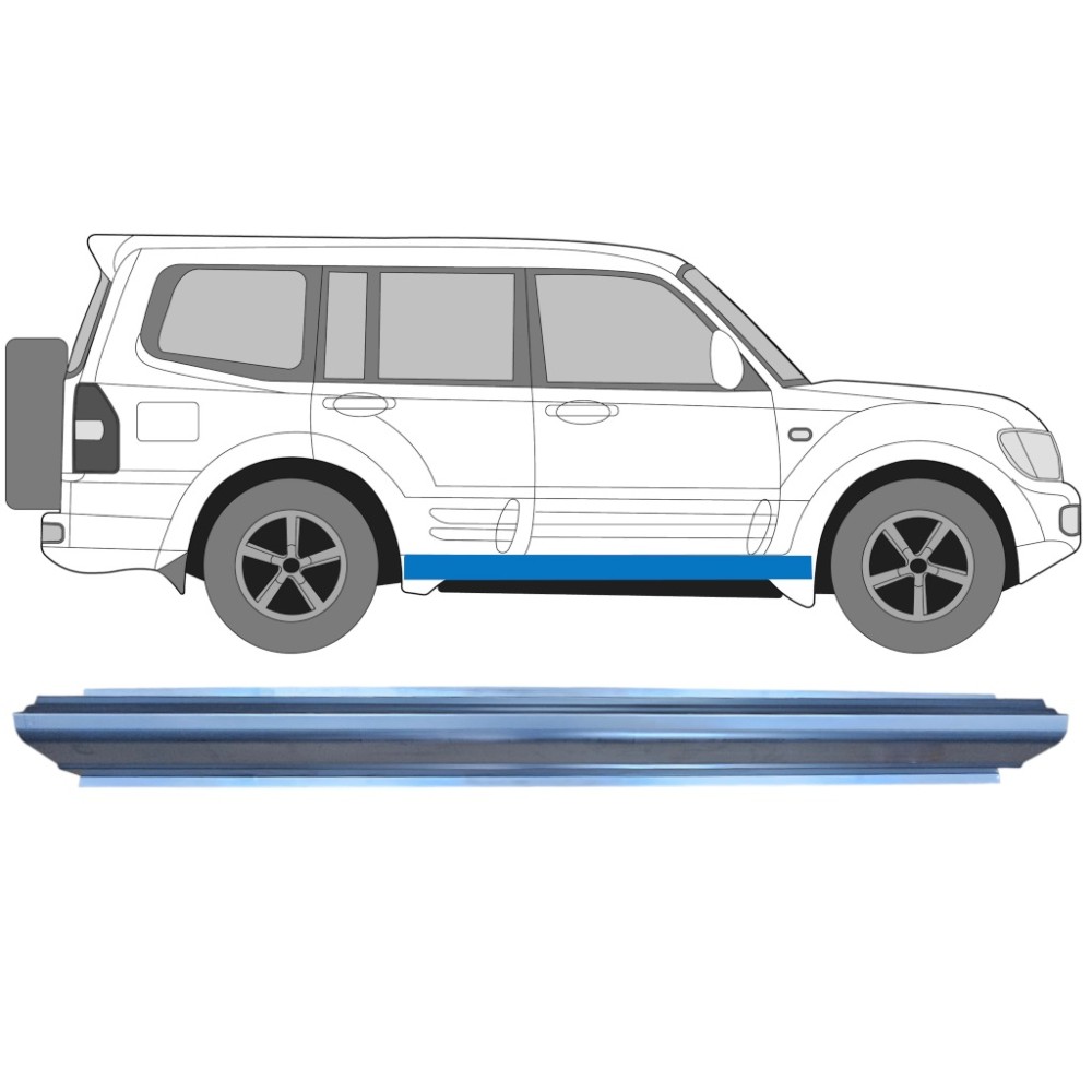 Réparation bas de caisse pour Mitsubishi Pajero 1999-2006 / Gauche   Droite