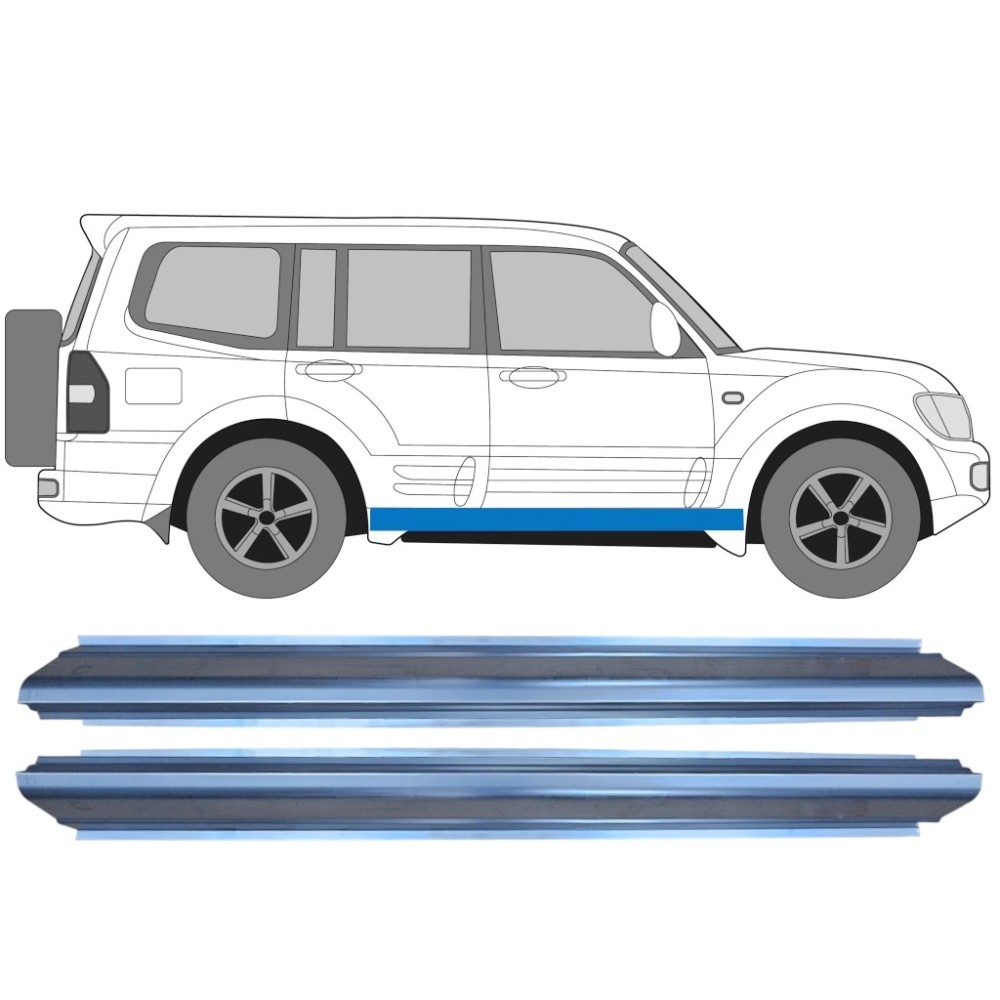 Réparation bas de caisse pour Mitsubishi Pajero 1999-2006 / Gauche + Droite