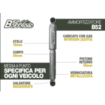 AMORTISSEUR ARRIÈRE +4cm B52 POUR  FIAT FULLBACK DISPO AOUT 2025