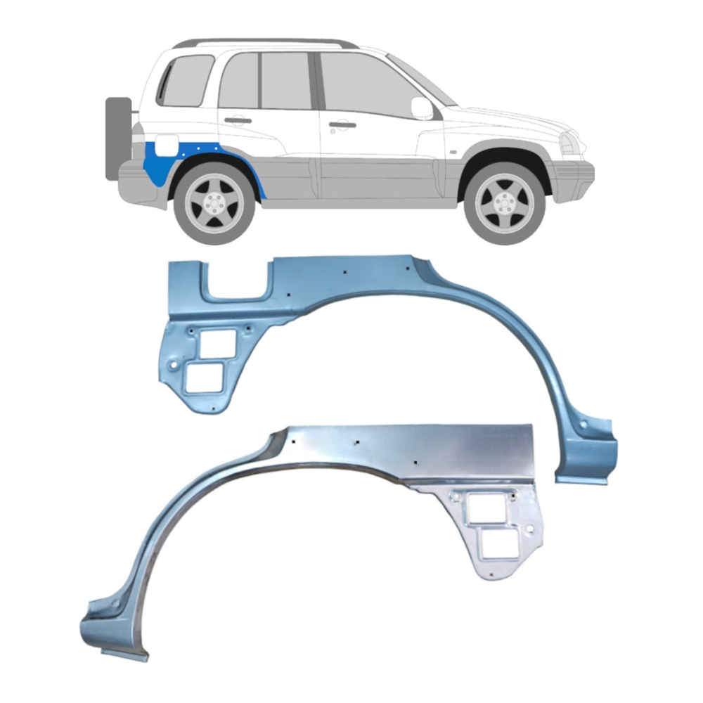PASSAGE DE ROUE ARRIÈRE SET AVEC TROUS SUZUKI GRAND VITARA 1997-2005