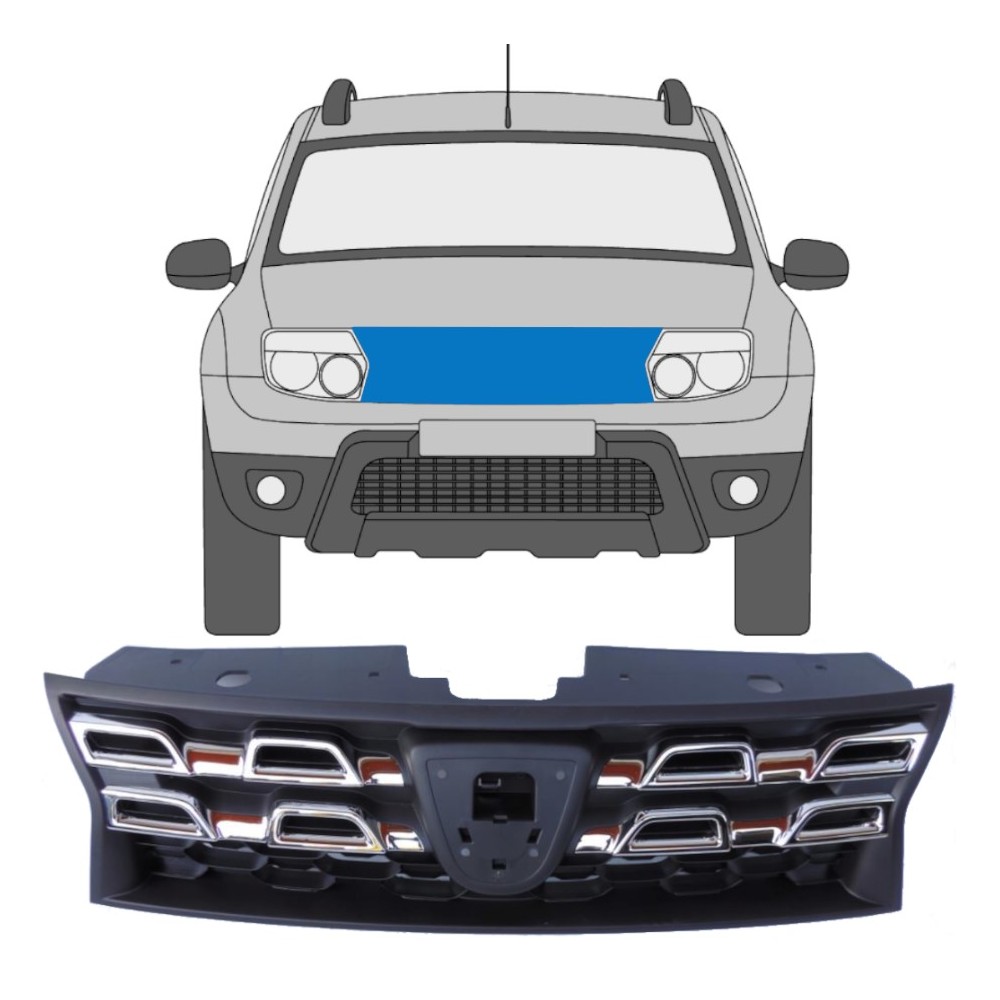Grille de calandre pour Dacia Duster 2013-2017