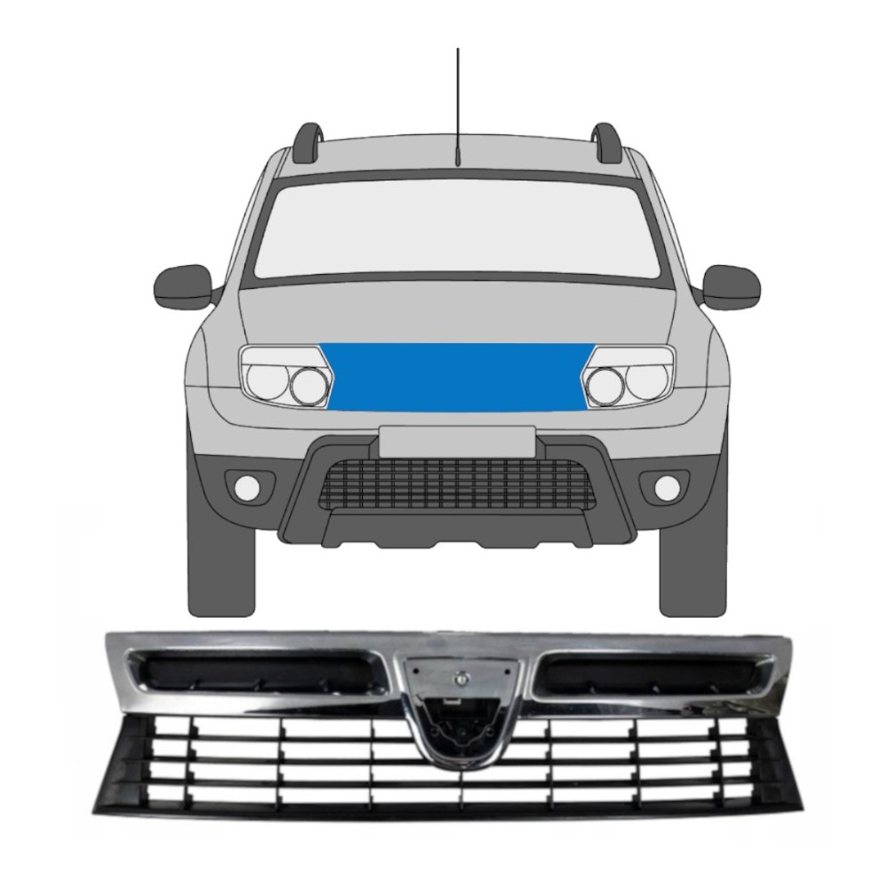 Grille de calandre pour Dacia Duster 2010-2013