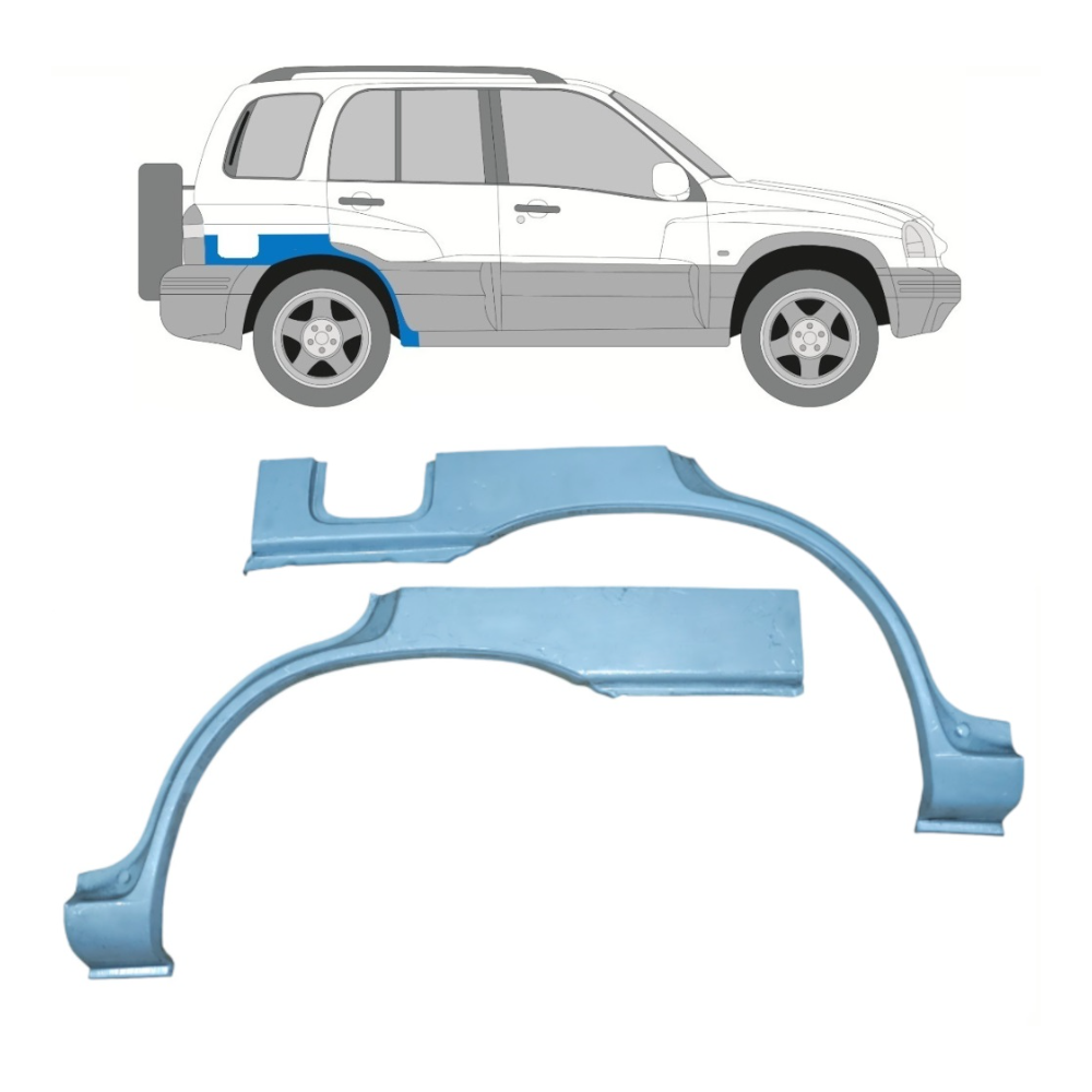 Panneau de réparation arc d'aile arrière / Ensemble pour Suzuki Grand Vitara 1997-2005