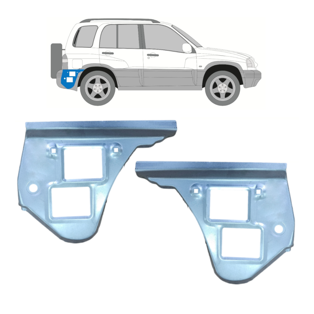 Panneau de réparation arc d'aile arrière / Ensemble pour Suzuki Grand Vitara 1997-2005