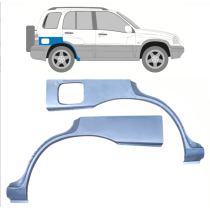 Panneau de réparation arc d'aile arrière / Gauche+Droit / Ensemble pour Suzuki Grand Vitara 1997-2005