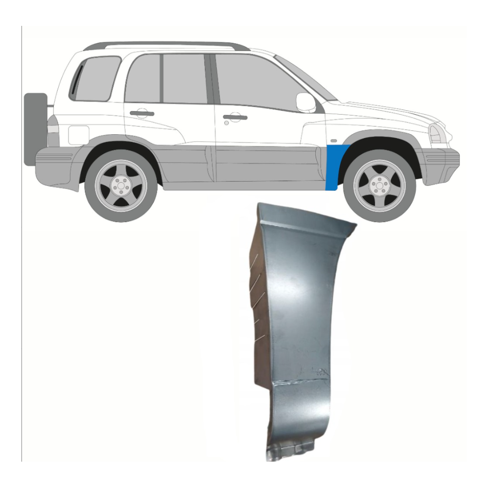 Panneau de réparation de laile avant Droite pour Suzuki Grand Vitara 1997-2005