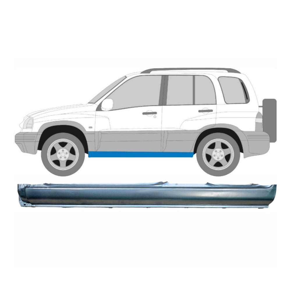 Panneau de réparation du seuil Gauche pour Suzuki Grand Vitara 1997-2005