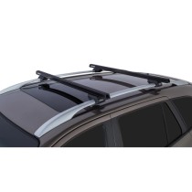 Kit 2 barres de toit noire HD 1250mm avec pieds CXB Heavy Duty