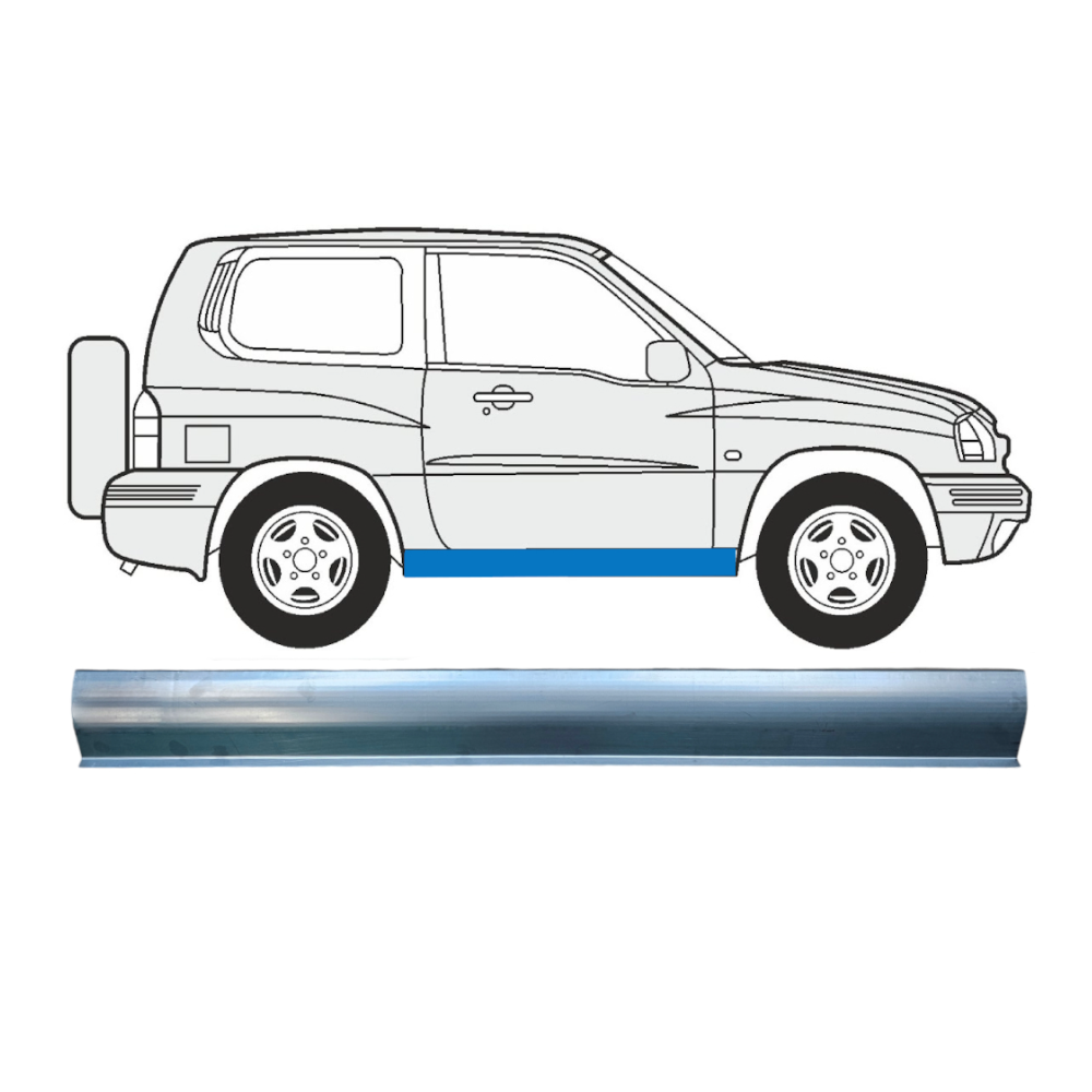 Réparation bas de caisse Gauche   Droite (symétrique) pour Suzuki Grand Vitara (court) 1997-2005
