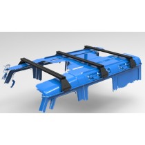 KIT 3 BARRES DE TOIT RHINO RACK RECONN - DECK NOIRES 1500 MM ET PIEDS POUR INEOS GRENADIER