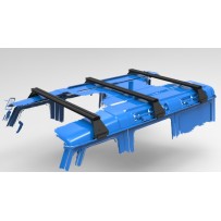 KIT 3 BARRES DE TOIT RHINO RACK RECONN - DECK NOIRES 1500 MM ET PIEDS POUR INEOS GRENADIER