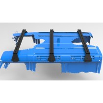 KIT 3 BARRES DE TOIT RHINO RACK RECONN - DECK NOIRES 1500 MM ET PIEDS POUR INEOS GRENADIER