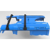 KIT 2 BARRES DE TOIT RHINO RACK RECONN - DECK NOIRES 1500 MM ET PIEDS POUR INEOS GRENADIER