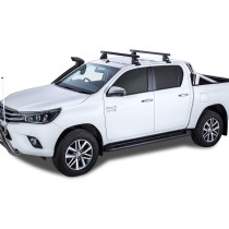 Kit 2 barres de toit Heavy Duty noire 1250mm série 2500 Toyota Hilux Revo 2015-