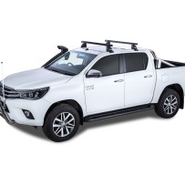 Kit 2 barres de toit Heavy Duty noire 1250mm série 2500 Toyota Hilux Revo 2015-