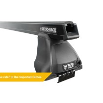 Kit 2 barres de toit Heavy Duty noire 1250mm série 2500 Toyota Hilux Revo 2015-
