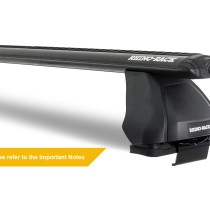 Kit 2 barres de toit noire Vortex 1260mm avec pieds 2500 Toyota Hilux Revo 2015-