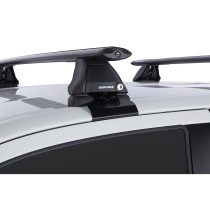 Kit 2 barres de toit noire Vortex 1260mm avec pieds 2500 Toyota Hilux Revo 2015-