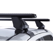 Kit 2 barres de toit noire Vortex 1260mm avec pieds 2500 Toyota Hilux Revo 2015-