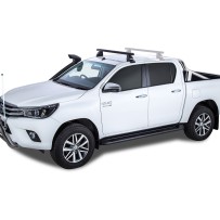 Kit 1 barre de toit avant Heavy Duty noire 1250mm avec pied 2500 Toyota Hilux Revo 2015-