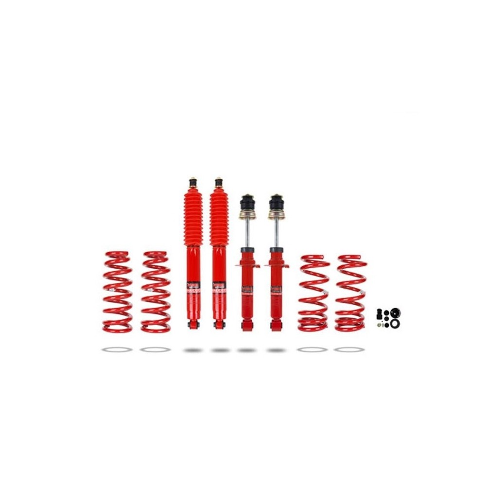 KIT DE SUSPENSION PEDDERS REHAUSSE +40MM TARAGE MEDIUM POUR MITSUBISHI PAJERO 3 ET 4