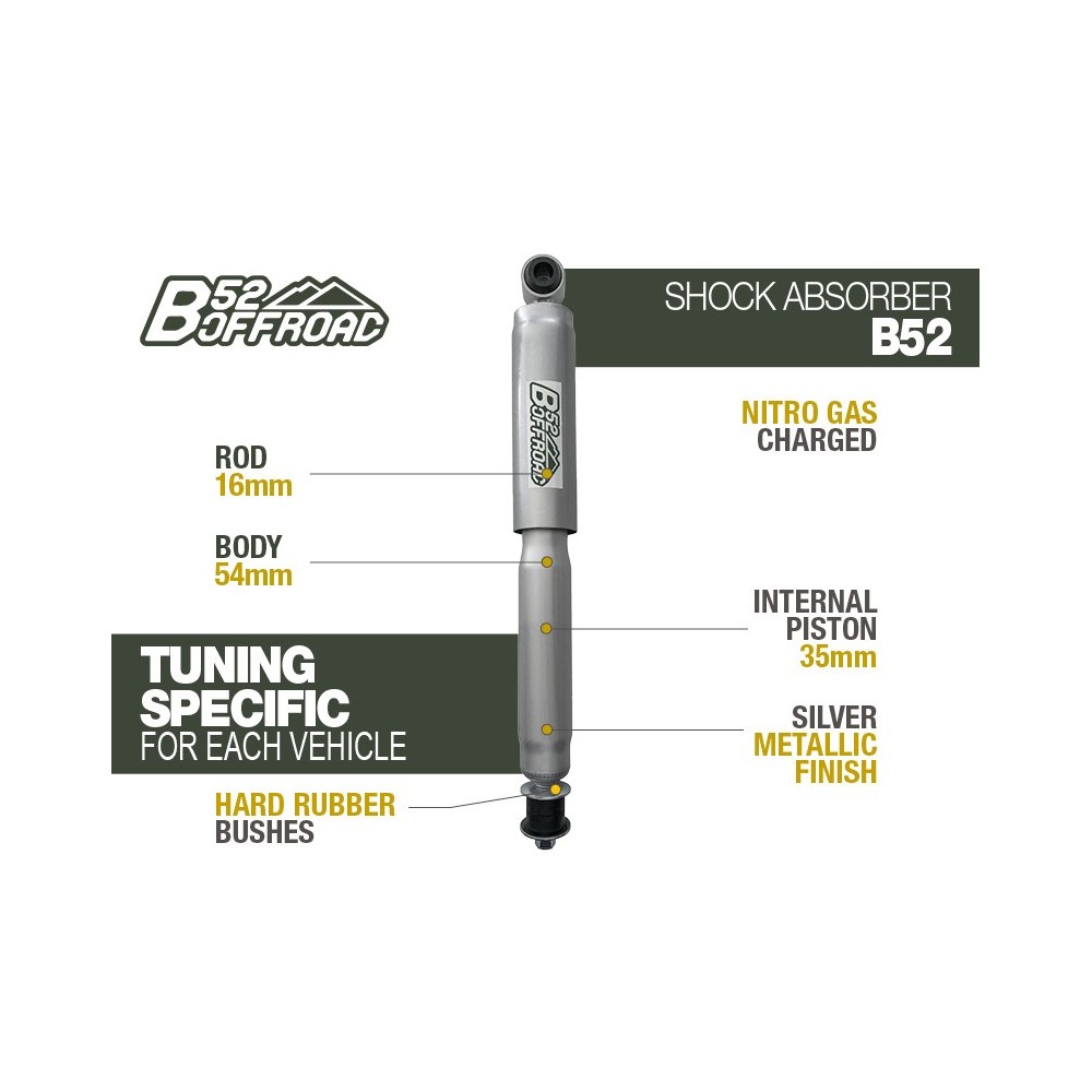 AMORTISSEUR ARRIÈRE POUR LAND ROVER DEFENDER 90/110 B52 OFF ROAD