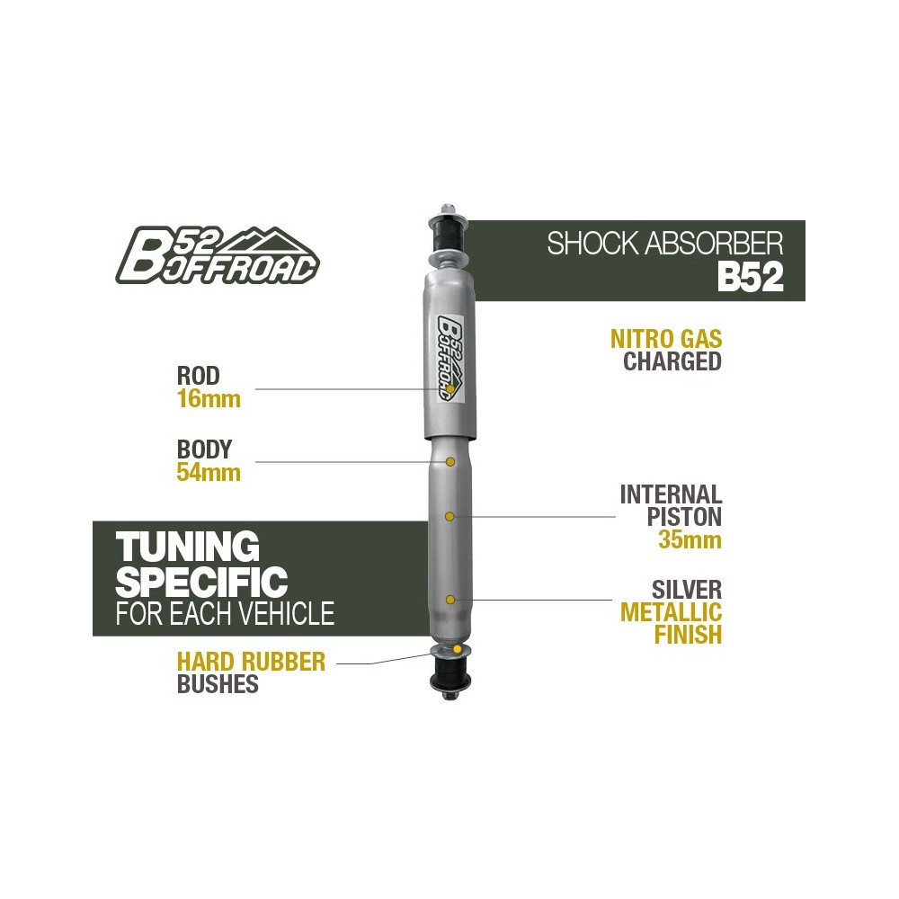 AMORTISSEUR AVANT POUR LAND ROVER DEFENDER 90/110 B52 OFF ROAD