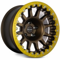 JANTE ALUMINIUM BEADLOCK RENFORCÉE EVO CORSE  BRONZE MAT ET OR 9x17"