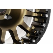 JANTE ALUMINIUM BEADLOCK RENFORCÉE EVO CORSE  BRONZE MAT ET OR 9x17"