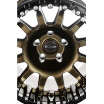JANTE ALUMINIUM BEADLOCK RENFORCÉE EVO CORSE  BRONZE MAT ET OR 9x17"