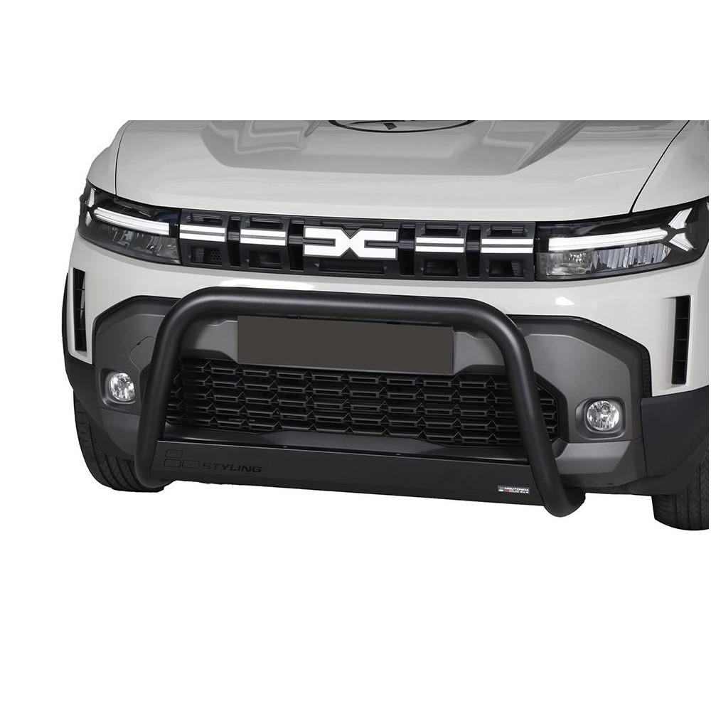 PROTECTION AVANT TUBULAIRE 63MM PARE BUFFLE THERMOLAQUÉ NOIR HOMOLOGUEE CE POUR DACIA DUSTER 2024+ PROTECTION AVANT TUBULAIRE 63MM PARE BUFFLE THERMOLAQUÉ NOIR HOMOLOGUEE CE POUR DACIA DUSTER 2024+