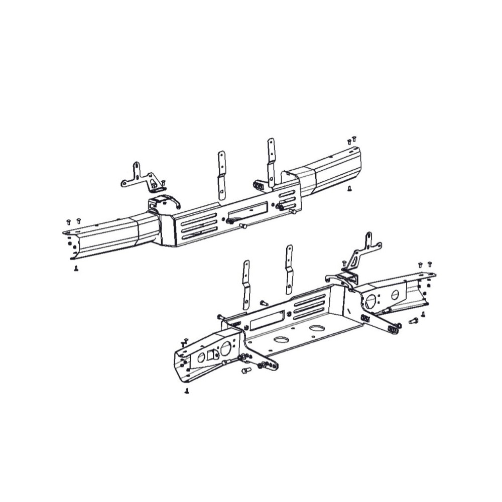 PARE CHOC AVEC KIT DE MONTAGE INTEGRE POUR TREUIL POUR MERCEDES G460/461/463