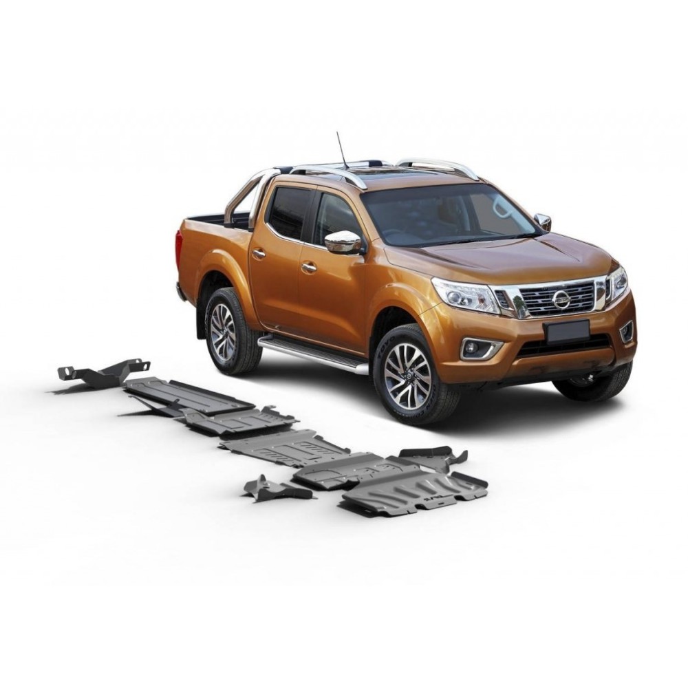 BLINDAGES ALUMINIUM 6 MM RIVAL LE KIT DE 7 PIECES POUR NISSAN NAVARA D23 NP300 A PARTIR DE 2015