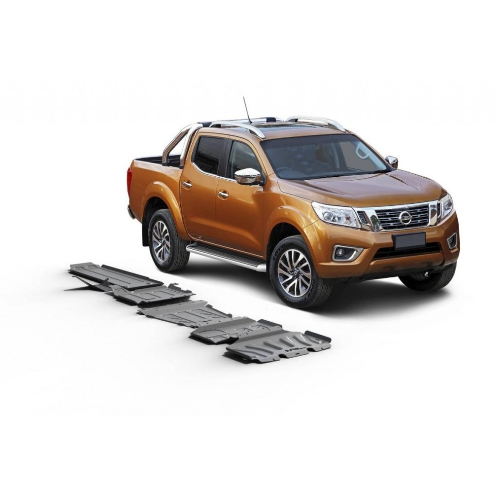 BLINDAGES ALUMINIUM 6 MM RIVAL LE KIT DE 5 PIECES POUR NISSAN NAVARA D23 NP300 A PARTIR DE 2015 BLINDAGES ALUMINIUM 6 MM RIVAL LE KIT DE 5 PIECES POUR NISSAN NAVARA D23 NP300 A PARTIR DE 2015