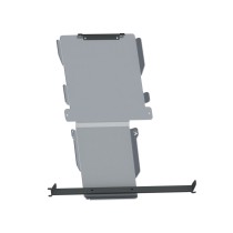 Blindage de protection boîtes vitesses et transfert en aluminium de 8mm pour Nissan Navara D40
