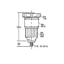 Bocal de liquide de frein 7/16UNF sortie centrée