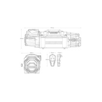 TREUIL ARB 12000-S 12V "BUSHRANGER" COVERT 5443 KG