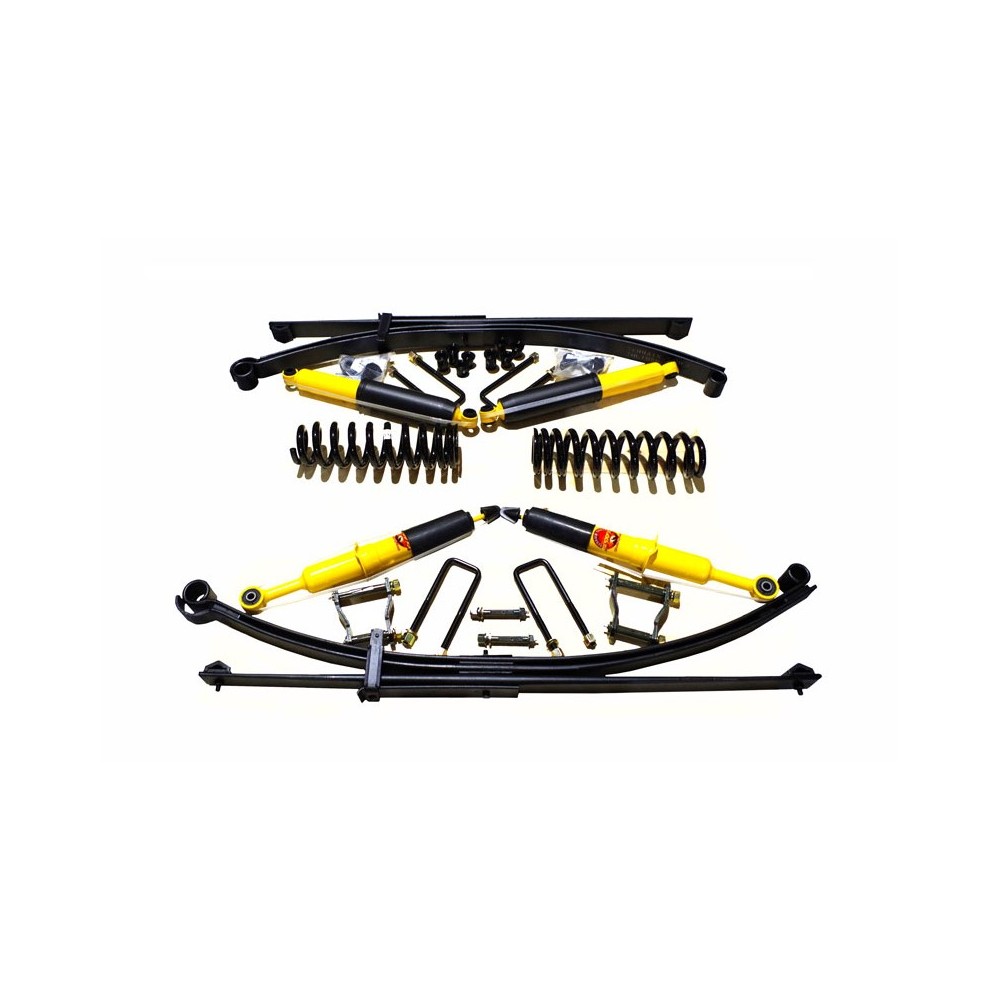 KIT DE SUSPENSION AVEC LAMES PARABOLIQUES REHAUSSE +40/50MM POUR TOYOTA HILUX REVO