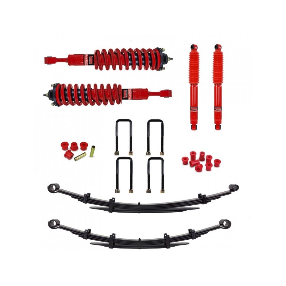 KIT DE SUSPENSION PEDDERS REHAUSSE +45MM TARAGE AU CHOIX POUR TOYOTA HILUX REVO