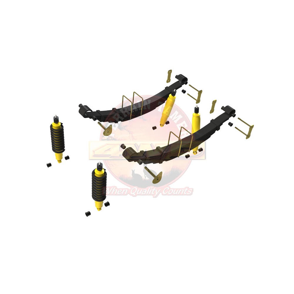 KIT DE SUSPENSION TERRAIN TAMER REHAUSSE +40/50MM POUR NISSAN NAVARA D23 RESSORT ARRIERE A LAMES