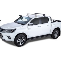 Kit 1 barre de toit arrière noire Vortex 1260mm avec pieds 2500 Toyota Hilux Revo 2015-