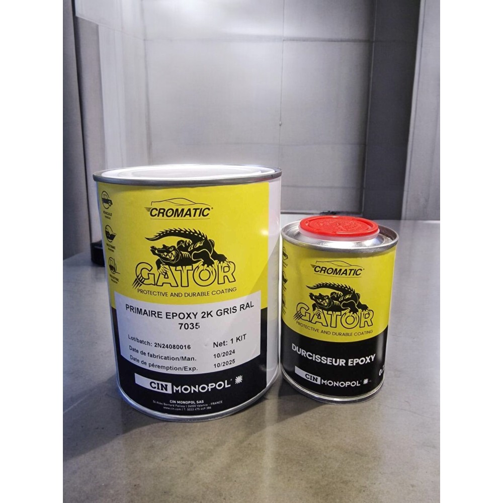 GATOR EPOXY 2K ANTI-ROUILLE – Kit 1 litre (Gris RAL 7035)