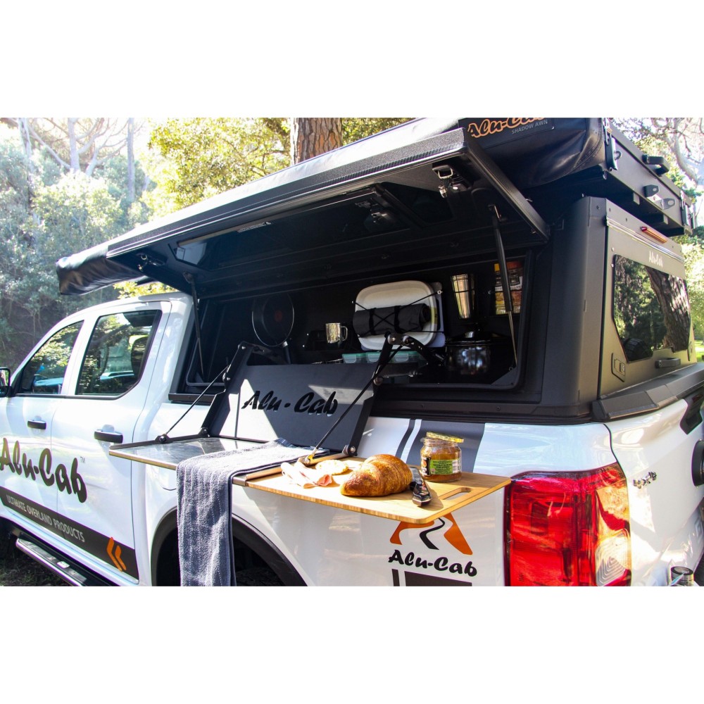 Tablette pliante Alu-Cab : cuisine pratique pour hard-top 4x4