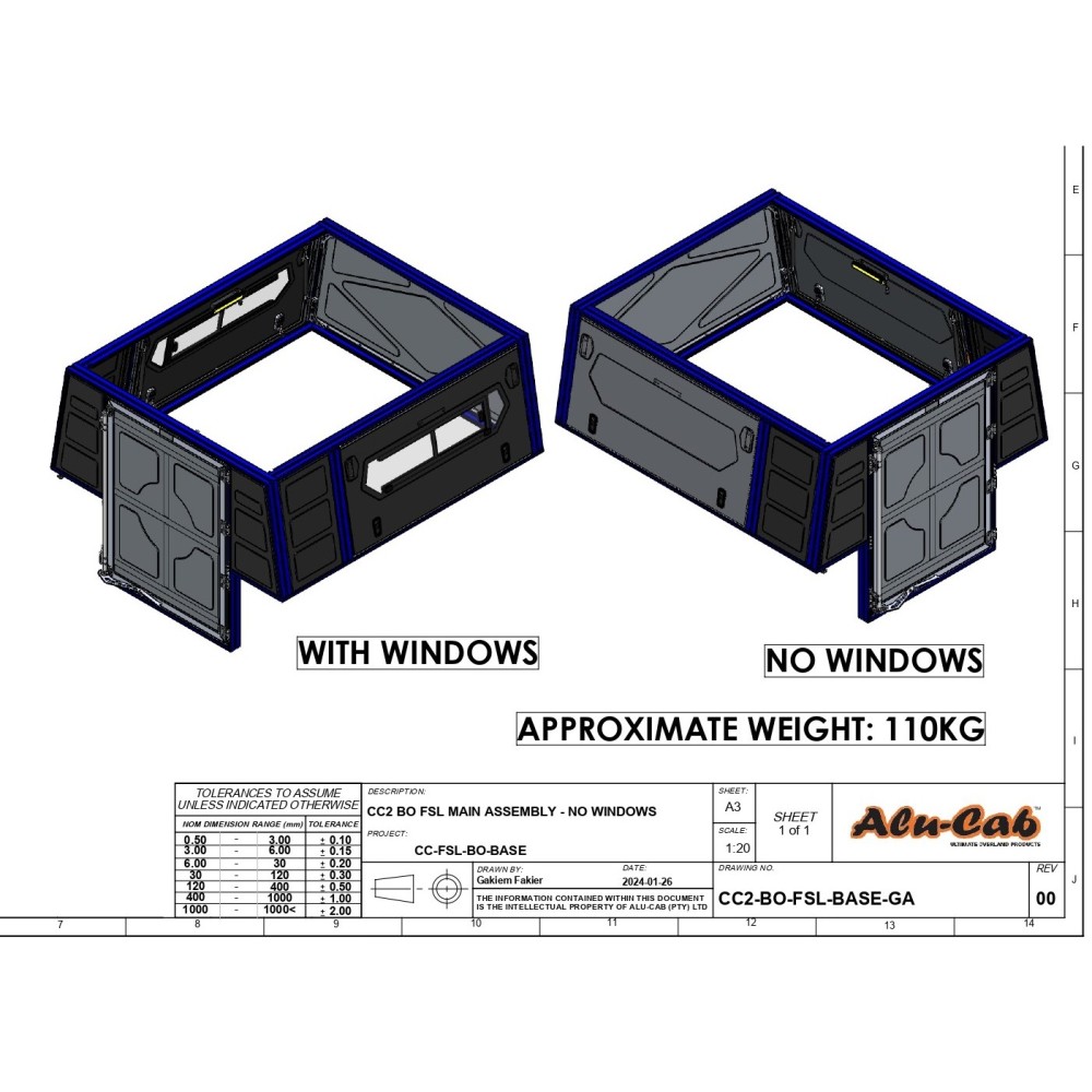 ModCAP Base 6.5' Alu-Cab : Couvre Benne Alu 4x4 Robuste