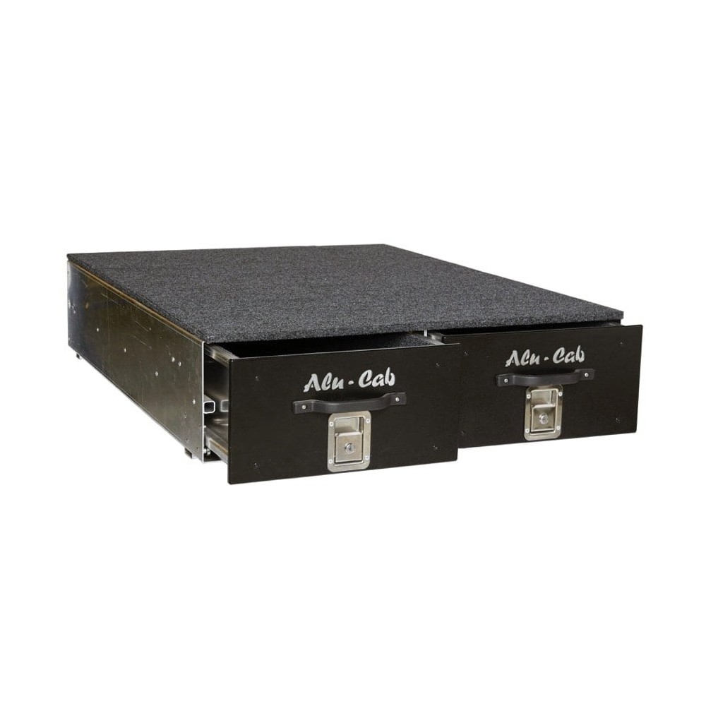 Tiroirs double 750 mm Alu-Cab : rangement 4x4 robuste et pratique Tiroirs double 750 mm Alu-Cab : rangement 4x4 robuste et pratique