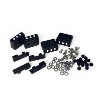 Pieds pour barres de toit 60mm Alu-Cab noirs – Robustesse 4x4
