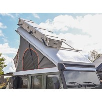 Toit ouvrant Alu-Cab Icarus Defender blanc – Offroad & bivouac